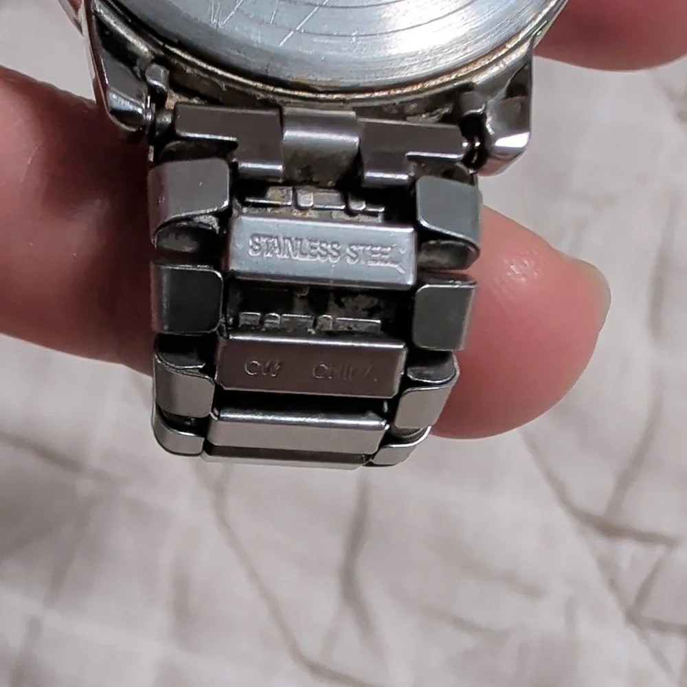 Timex Silver Stainless Steel Indiglo Men's Watch - White Dial